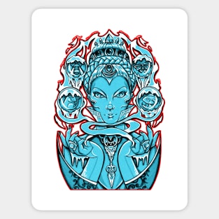 The Snow Queen - Red Outlined Version Sticker